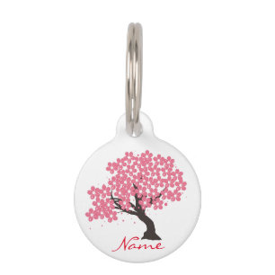Japanese Sakura Cherry Blossoms Thunder_Cove Pet Tag