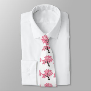 Japanese Sakura Cherry Blossoms Thunder_Cove Tie