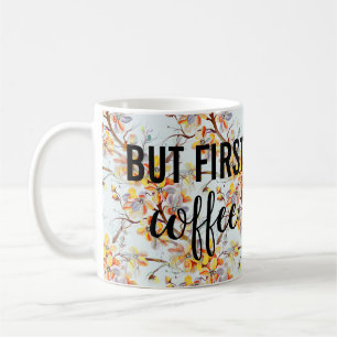 Japanese Sakura Cherry Tree Flowers Typography Coffee Mug
