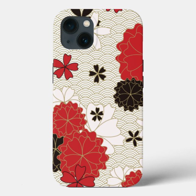Japanese Sakura Elegant Floral Pattern Case-Mate iPhone Case (Back)