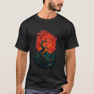 Japanese Sakura Garden Geisha Mount Fuji Cherry Bl T-Shirt
