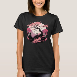Japanese Sakura Garden Geisha Mount Fuji Cherry Bl T-Shirt