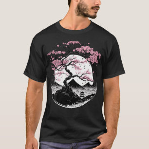 Japanese Sakura Garden Geisha Mount Fuji Cherry Bl T-Shirt