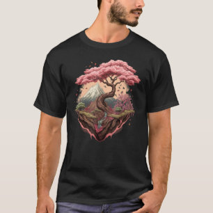 Japanese Sakura Garden Geisha Mount Fuji Cherry Bl T-Shirt