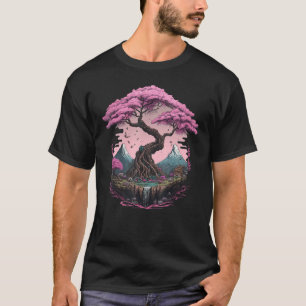 Japanese Sakura Garden Geisha Mount Fuji Cherry Bl T-Shirt
