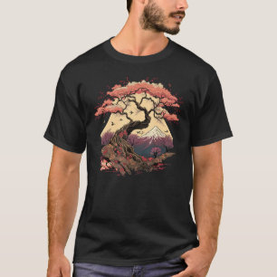 Japanese Sakura Garden Geisha Mount Fuji Cherry Bl T-Shirt
