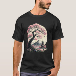 Japanese Sakura Garden Geisha Mount Fuji Cherry Bl T-Shirt