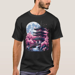 Japanese Sakura Garden Geisha Mount Fuji Cherry T-Shirt