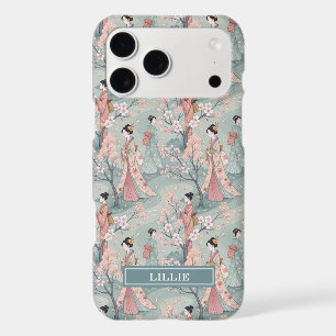 Japanese Sakura Geisha Pattern Monogrammed