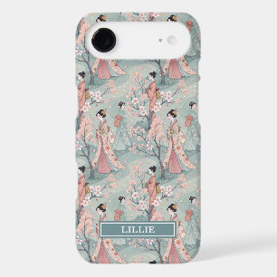 Japanese Sakura Geisha Pattern Monogrammed