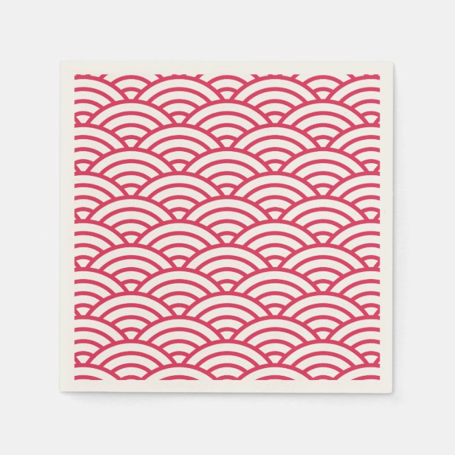 Japanese Sakura Koinobori Fish Scale Pattern Napkin (Front)