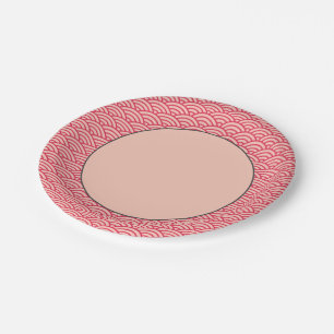 Japanese Sakura Koinobori Fish Scale Pattern Paper Paper Plate