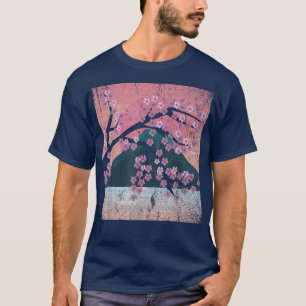 Japanese Sakura Mountain Japan Floral Cherry Bloss T-Shirt