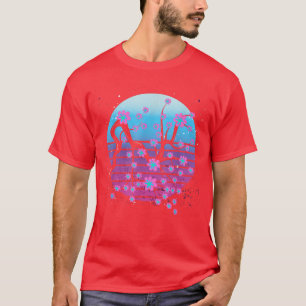 Japanese Sakura Retro Flower Vaporwave Cherry Blos T-Shirt