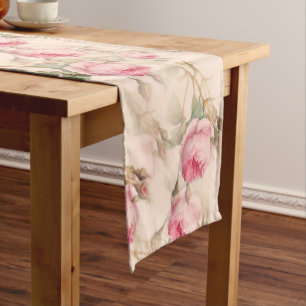 Japanese,Sakura tree,cherry blossom,floral art   Short Table Runner