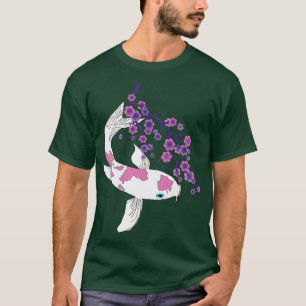 Japanese Sakura Tree Koi Carp Cherry Blossom Flowe T-Shirt