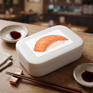 Japanese Salmon Sushi Nigiri Foodie Rectangular Sticker