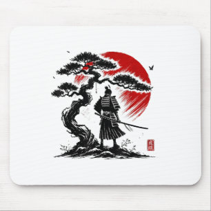 Japanese Samurai Aikido Tree Of Life Peace Art Of  Mouse Pad