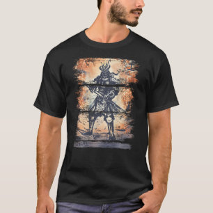 Japanese Samurai Bushido Warrior Katana Sword Back T-Shirt