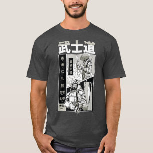 Japanese Samurai Bushido Warrior Manga Page  T-Shirt