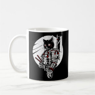 Japanese Samurai Cat Fighter Anime Coffee Mug
