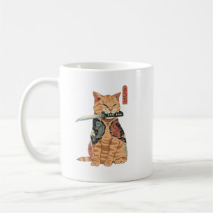 Japanese Samurai Cat Mug