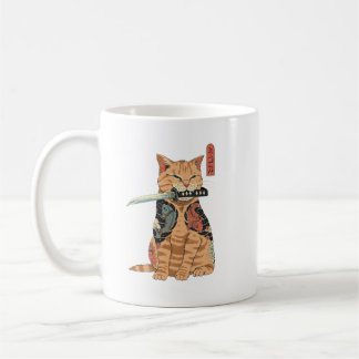 Japanese Samurai Cat Mug