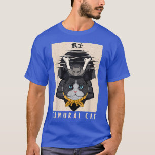 Japanese Samurai Cat, Vintage Cat T-Shirt