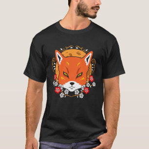 Japanese Samurai Cat Vintage Fun Samurai Geisha Gr T-Shirt