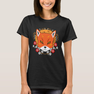 Japanese Samurai Cat Vintage Fun Samurai Geisha Gr T-Shirt