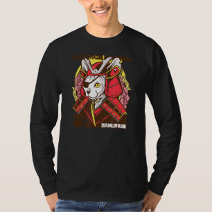Japanese Samurai Cat Warrior Eye Patch In Traditio T-Shirt