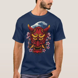 Japanese Samurai & Characters I Japanese Oni Mask  T-Shirt