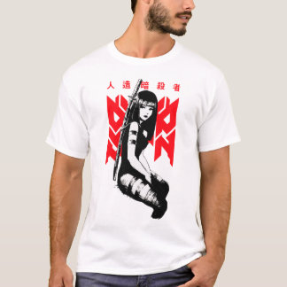 Japanese Samurai Cool Girl Urban Style T-Shirt