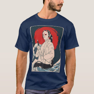 Japanese Samurai Culture Scenery Vintage Sakura Ch T-Shirt