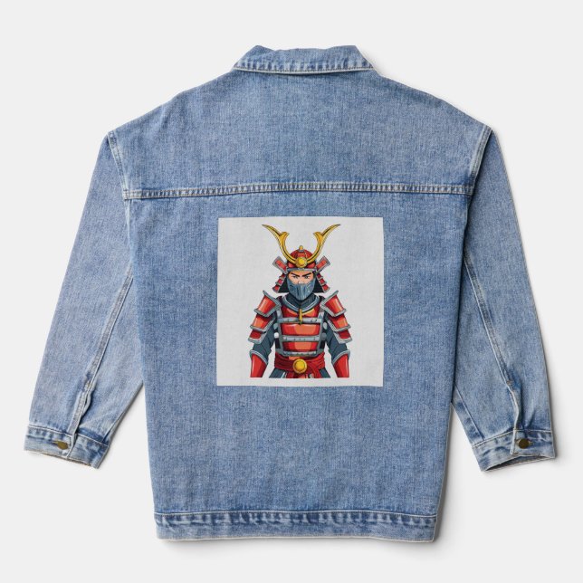 Japanese samurai denim jacket (Back)