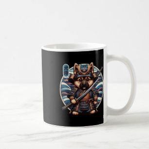 Japanese Samurai Dog Tattoo, German Shepherd Kawai Coffee Mug