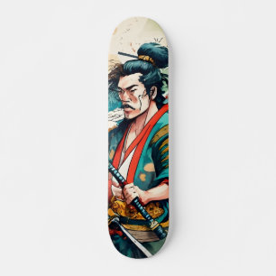 Japanese Samurai Fighter Skater Skateboard