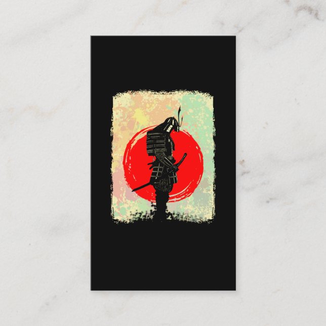 Japanese Samurai Fighter Sword Martial Arts Business Card (Front)