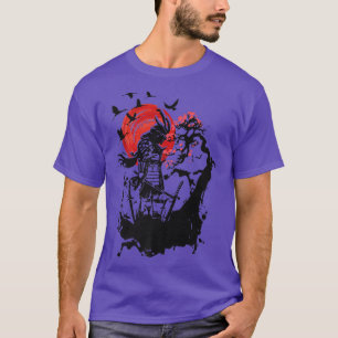 Japanese Samurai Fighter Vintage Art Retro  (2) T-Shirt