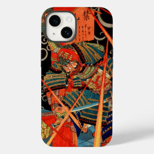 Japanese Samurai fighting monster Notebook Case-Mate iPhone 14 Case
