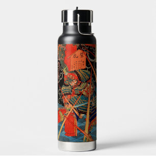 Japanese Samurai fighting monster Water Bottle