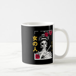 Japanese Samurai Floral Warrior Geisha Woman Tokyo Coffee Mug