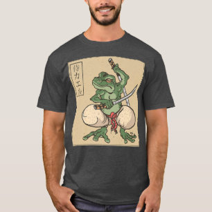 Japanese Samurai Frog Warrior Bushido Code Katana T-Shirt