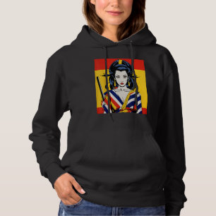 Japanese Samurai Girl Vintage Retro Sakura Cherry Hoodie