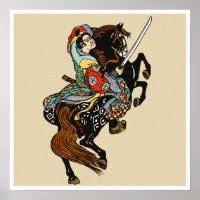 Japanese samurai horseman