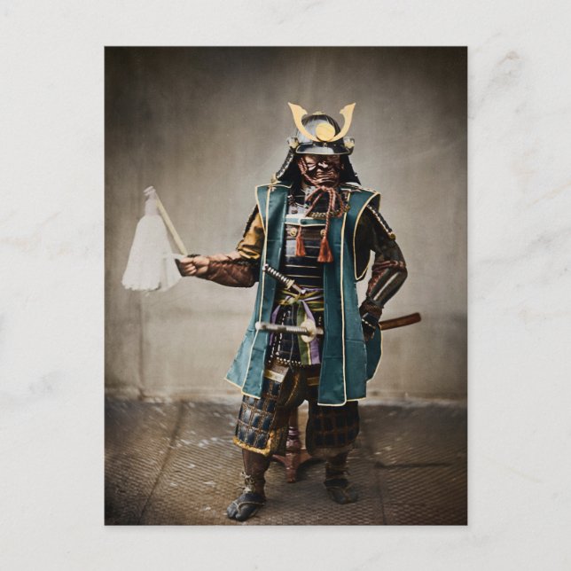 Japanese Samurai in Commander Armour Postcard (Front)