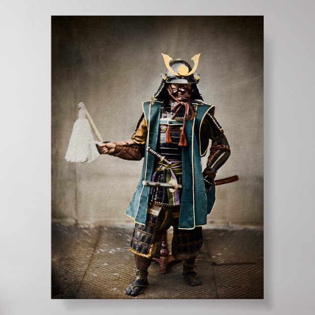 Japanese Samurai in Commander Armour Poster (Front)