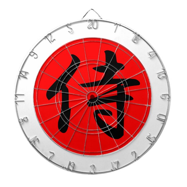 Japanese Samurai Kanji Symbol Dartboard (Front)