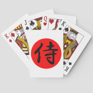 Japanese Samurai Kanji Symbol Playing Cards