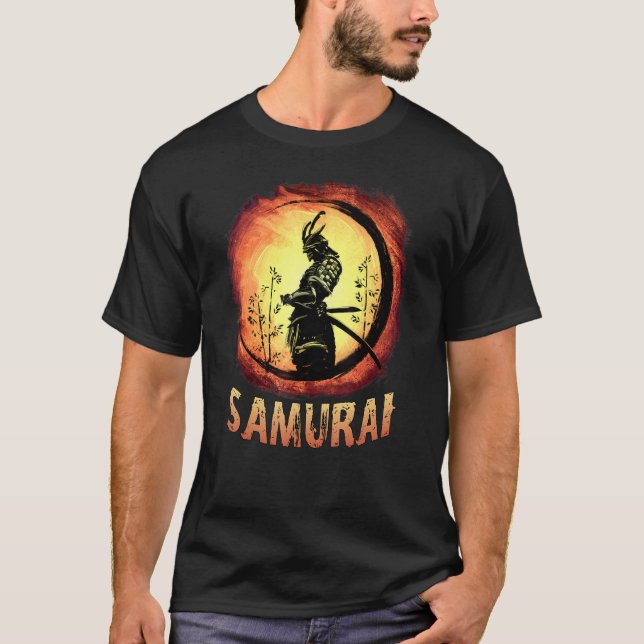 Japanese Samurai Katana Ancient Oni Ronin Asian Wa T-Shirt (Front)
